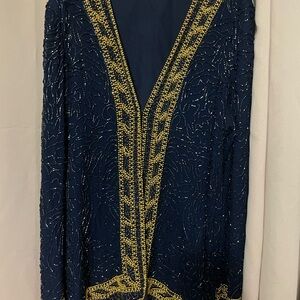 Laurence Kazar Sequin Jacket Large